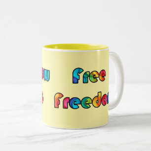 fri frihet Två-Tonad mugg