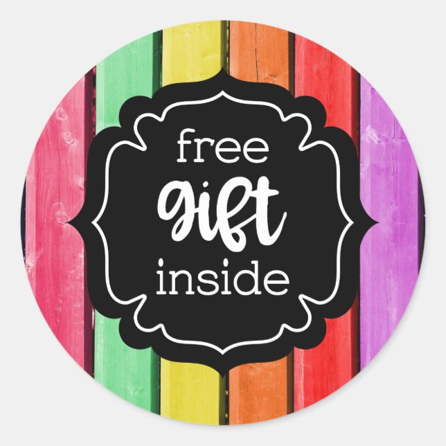 Fri gåva inuti etiketter (Framsida)
