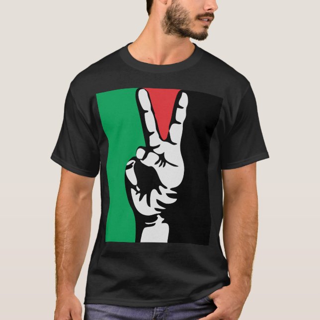 fri gaza fri palestine FREDFLAGGA Tee Shirt (Framsida)