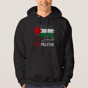 Fri Gaza-fri palestinsk Flagga Arabiska Höger Hoodie
