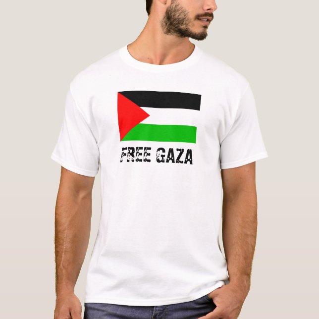 Fri GAZA högvärdig T-tröja T-shirt (Framsida)