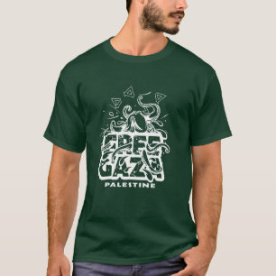 Fri Gaza Palestina - Illustration av bläckfisk T Shirt