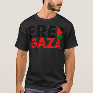 Fri Gaza Palestina: Palestina Flagga T Shirt