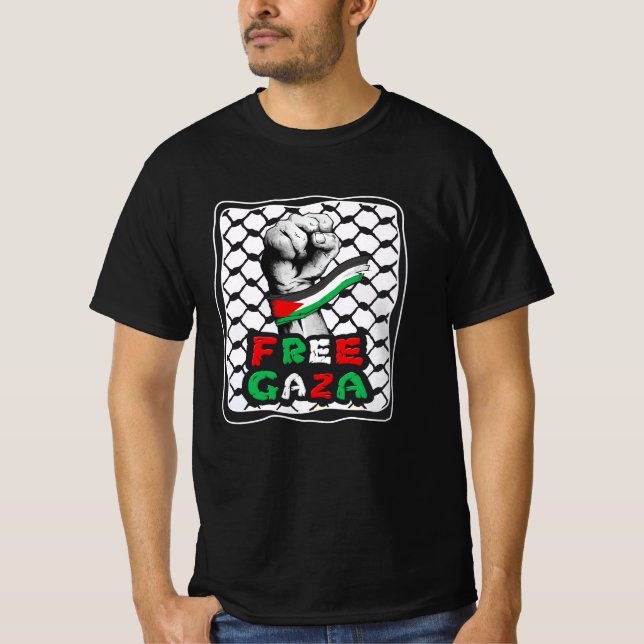 Fri Gaza Palestina T-Shirt (Framsida)