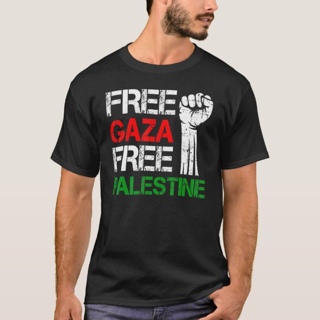 Fri Gaza-Palestina T Shirt (Framsida)