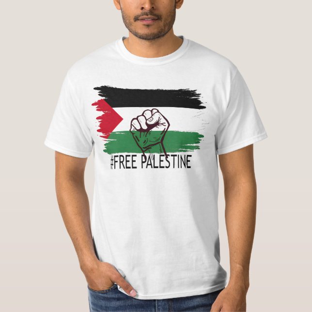 Fri Gaza, spara Palestina T Shirt (Framsida)