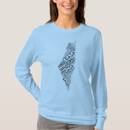 Fri Gazaremsan, Palestina, Karta Cloud Ord T Shirt