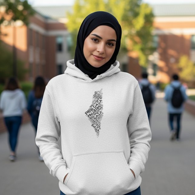 Fri Gazaremsan, Palestina, Karta Cloud Ord T Shirt (Skapare uppladdad)