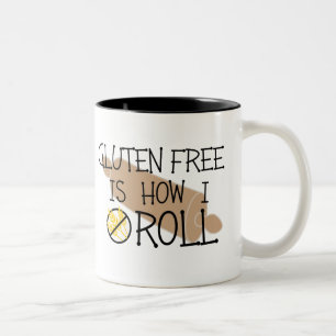 Fri Gluten är hur jag rullar inget vetesymbol Två-Tonad Mugg
