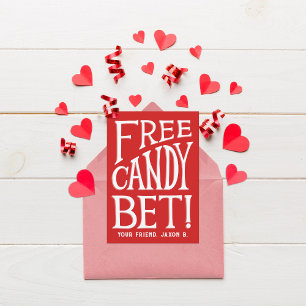 Fri godisbet! Kids Classroom Valentine Inbjudningar