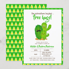 Fri Grönt för Modern Gult i Hugs Cacti-familjen Inbjudningar