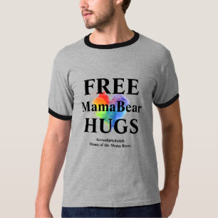 Fri hals T-shirt med trim och livfull utskrift