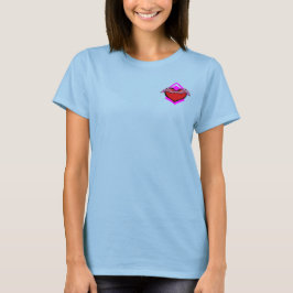 Fri Hjärtgeometrisk Blockerad Tee Shirt