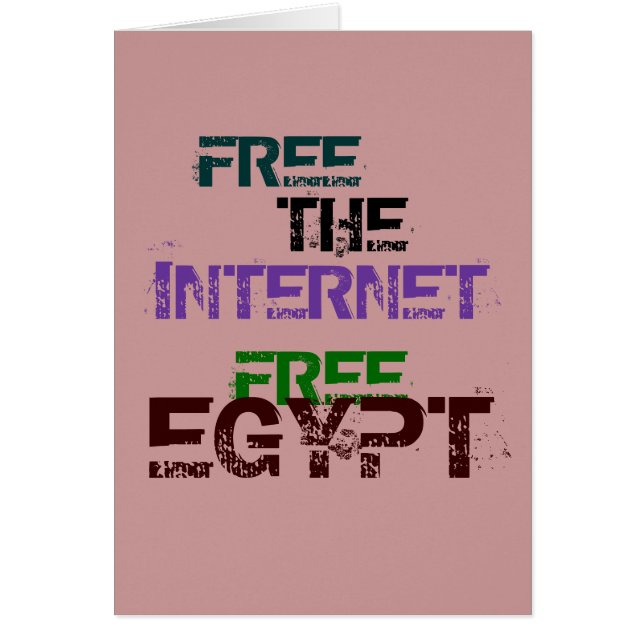 FRI INTERNET-FRI EGYPTEN HÄLSNINGSKORT (Framsidan)