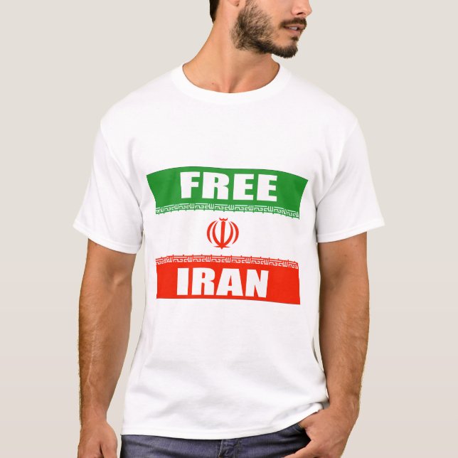 FRI IRAN flagga T-shirt (Framsida)