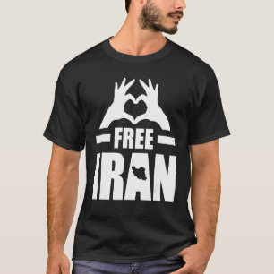 Fri iransk frihet Kärlek Persian Azadi Iran Citat T Shirt