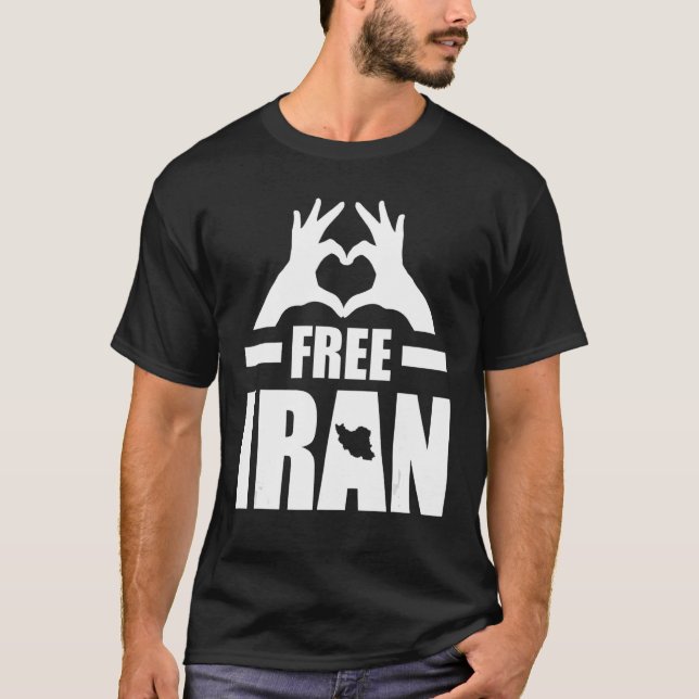 Fri iransk frihet Kärlek Persian Azadi Iran Citat T Shirt (Framsida)