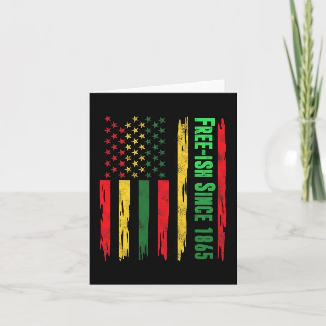 Fri-ish Juneteenth-dagen Flagga Svart Stolthet 186 Kort (Framsida)