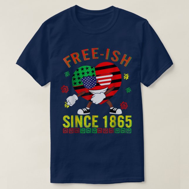 Fri Ish Junettonde Day Black Pride 1865 Afri T Shirt (Design framsida)