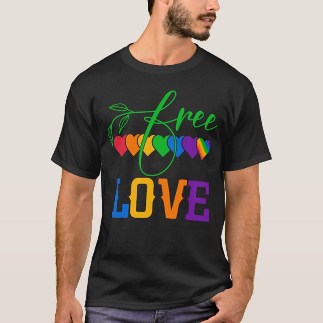 Fri kärlek bast-shirt | Oisex T Shirt (Framsida)