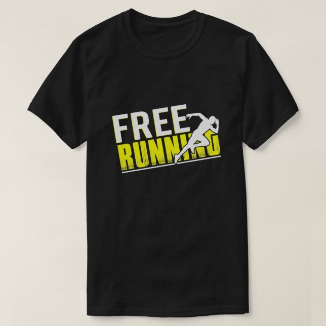 Fri körning av Springa gratis T Shirt (Design framsida)