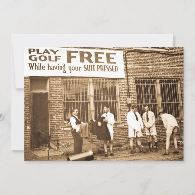 Fri lekGolf (stunder som har din kostym att Inbjudningar (Framsida)