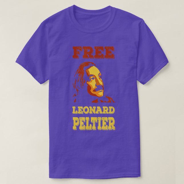 FRI LEONARD PELTIER vintage retro stil T Shirt (Design framsida)