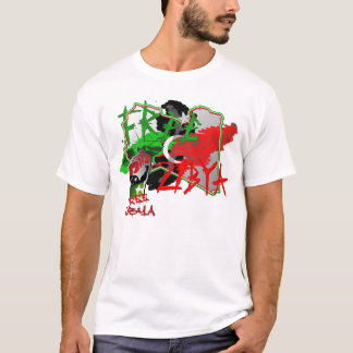 Fri Libyen konstkarta av Libyen Tee Shirt