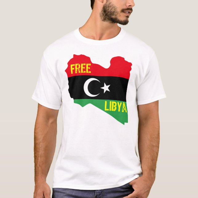 Fri Libyen skjorta Tee Shirt (Framsida)