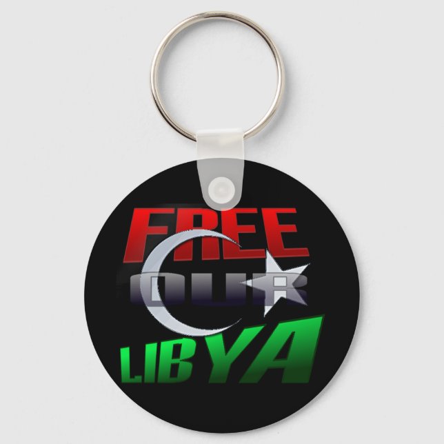 Fri Libyengåva för libyska vänner och familj Nyckelring (Framsida)