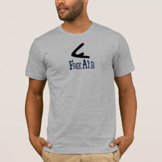 Fri luftsvart & åtsittande utslagsplats för blått tee shirt