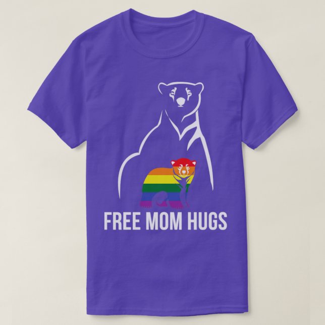 Fri Mamma Hugs Gay pride HBT-regnbåge Kvinnor i T Shirt (Design framsida)