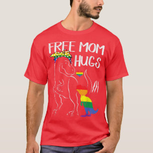 Fri Mamma Hugs-Pridet Mamma Dinosaur Re-gåvor T Shirt