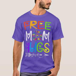 Fri Mamma Hugs Rainbow Solros LGBT-Pride månad T Shirt