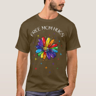 Fri Mamma Hugs Rainbow Solros LGBT-Pride månad T Shirt