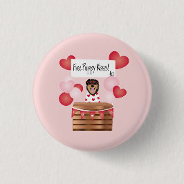 Fri mariy Kisses Valentine Hund Red Knapp