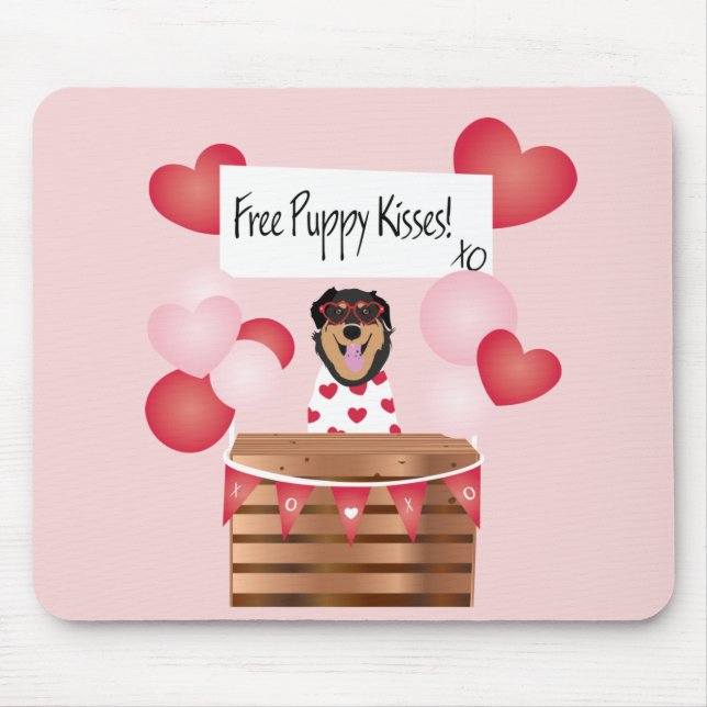 Fri mariy Kisses Valentine Hund Red Musmatta (Framsidan)