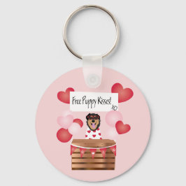 Fri mariy Kisses Valentine Hund Red Nyckelring