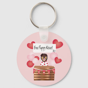 Fri mariy Kisses Valentine Hund Red Nyckelring