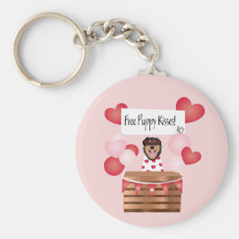 Fri mariy Kisses Valentine Hund Red Nyckelring