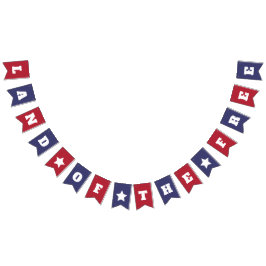 Fri mark - 4 juli nationalhymn vimplar