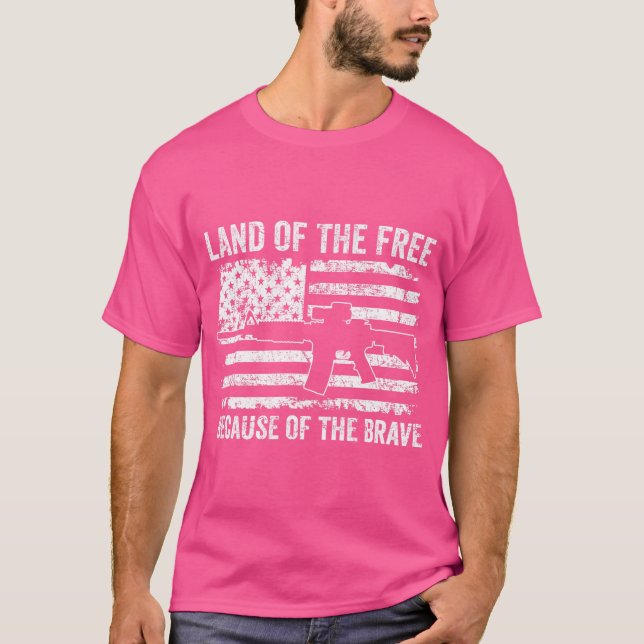 Fri mark på grund av det Modiga - amerikanska G T Shirt (Framsida)