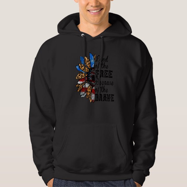 Fri mark på grund av Modiga USA Hoodie (Framsida)