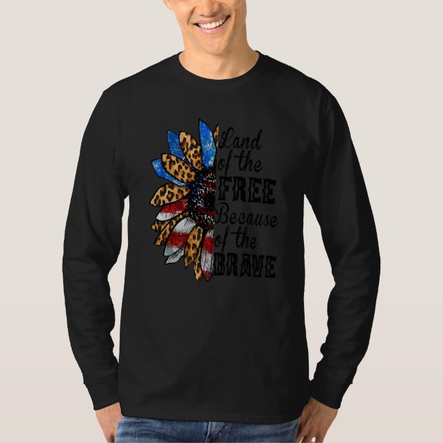 Fri mark på grund av Modiga USA T Shirt (Framsida)