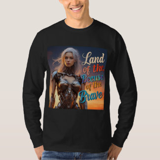 Fri mark: Vibrant Female Robot Art T-Shirt