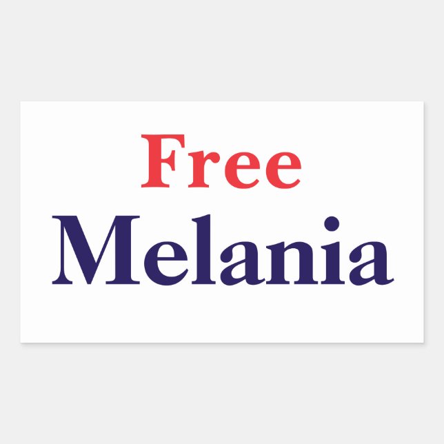 Fri Melania Rektangulärt Klistermärke (Framsida)