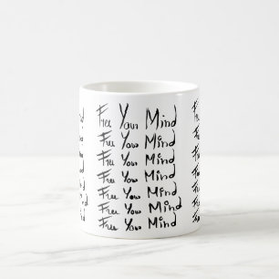 FRI MITT MINNE! Motiv kalligrafi-citat Kaffemugg