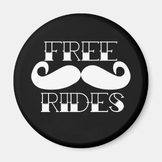 Fri mustache Rides Magnet