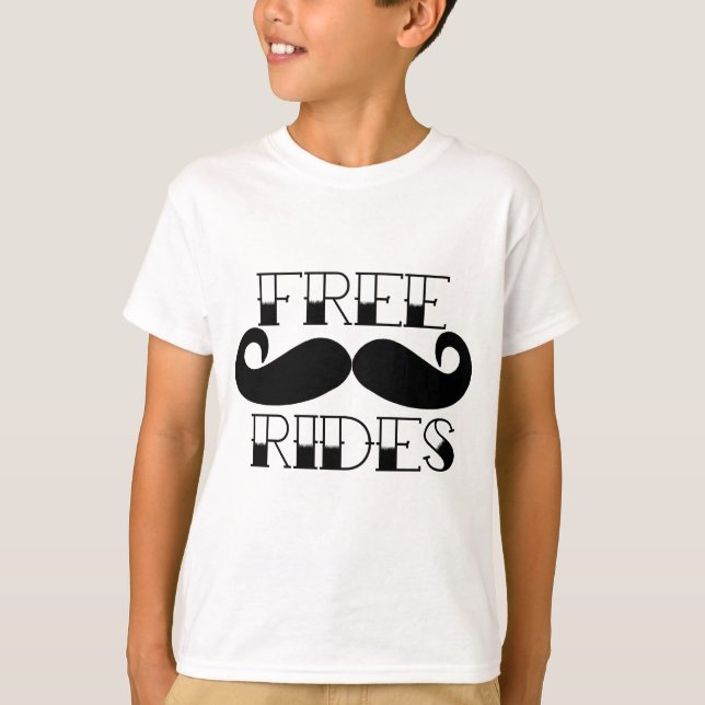 Fri mustache Rides T-shirt (Framsida)
