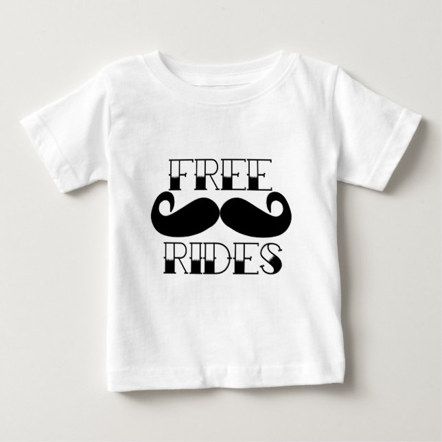 Fri mustache Rides T-shirt (Framsida)